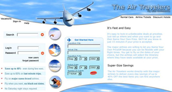 Air Travelers Web Design