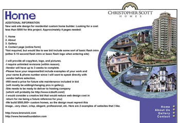 Christopher Scott Homes Web Design