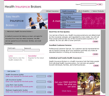 Health Insurance Brokers Web Design