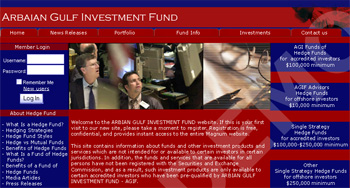 Hedge Fund Investment Web Design