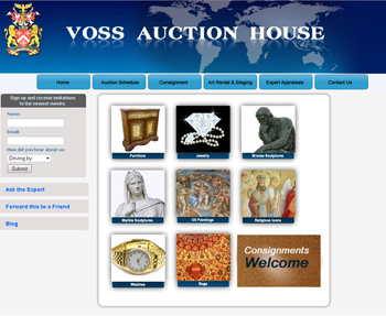 Voss Auction House Web Design